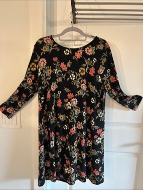 LOFT A-Line 3/4 sleeve dress